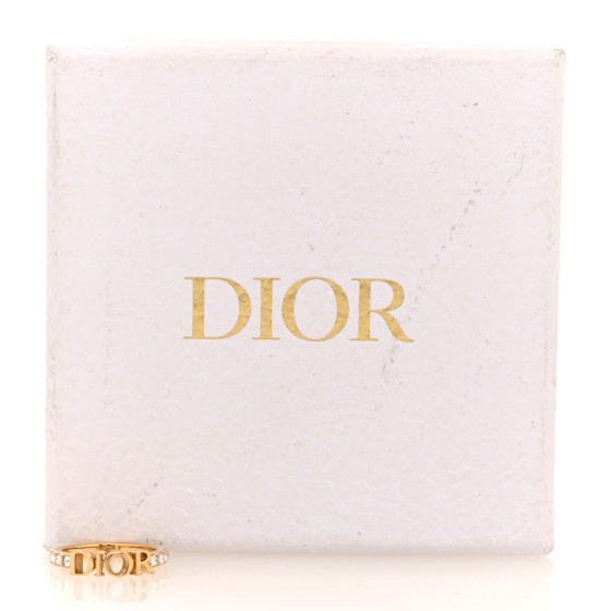 Dior ゴールドリング　S size CHRISTIAN DIOR Metal Crystal DIO(R)EVOLUTION Ring S 50 5.5