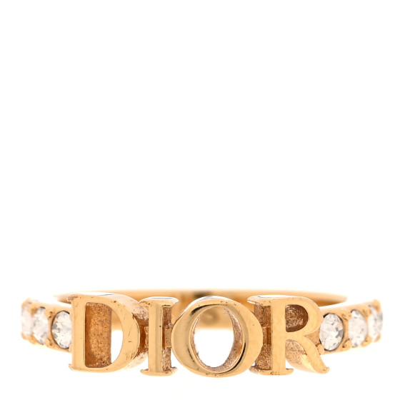 CHRISTIAN DIOR Metal Crystal DIO(R)EVOLUTION Ring S 50 5.5