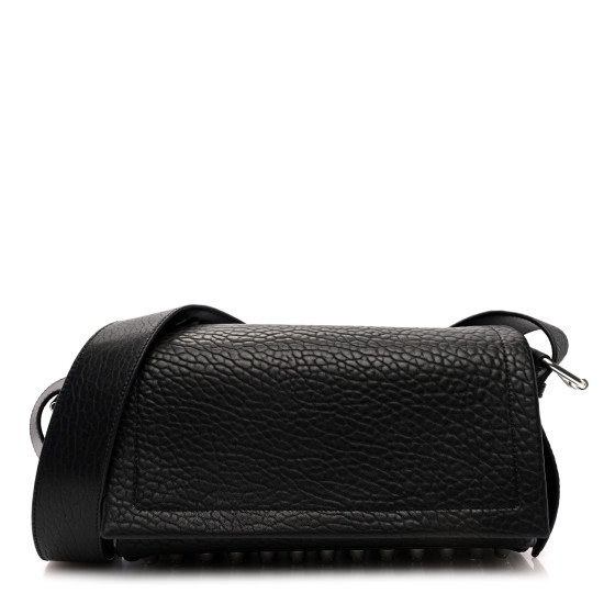 ALEXANDER WANG Pebbled Lambskin Medium Ricco Flap Bag Black