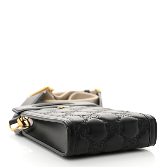 GUCCI Calfskin GG Matelasse Mini Top Slip Handle Crossbody
