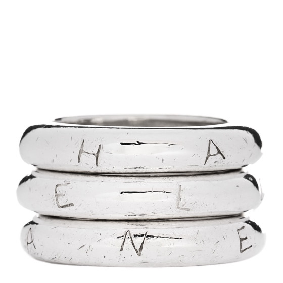 CHANELリング CHANEL 18K White Gold Diamond Ruban Split Ring 49 5 1405331