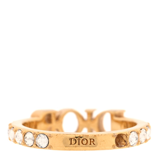 CHRISTIAN DIOR Metal Crystal DIO(R)EVOLUTION Ring S 50 5.5