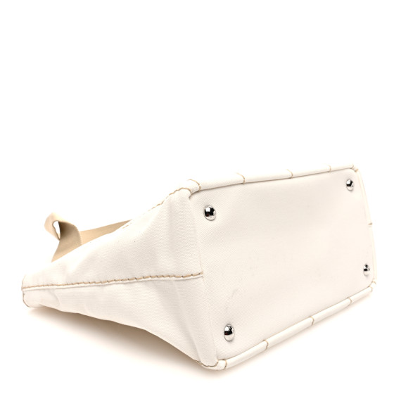 バッグ Prada canapa legno PRADA Canapa Legno Logo Tote White 1648128 | FASHIONPHILE