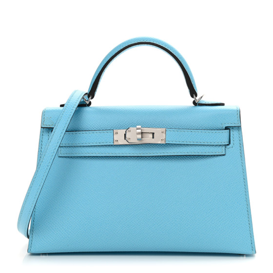 HERMES Epsom Mini Kelly Sellier 20 Celeste 1125324