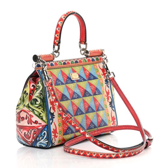 DOLCE & GABBANA Dauphine Majolica Print Small Miss Sicily