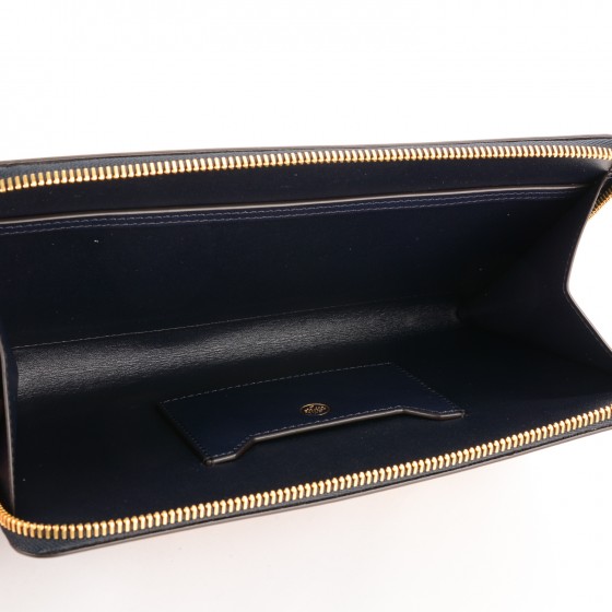 MULBERRY Smooth Calf Squirrel Embroidered Zip Around Clutch