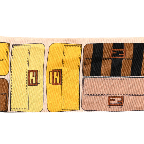 スカーフ Fendi Baguette Print Scarf Fendi Baguette Print Silk Scarf Foulard Pink Dalia