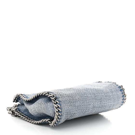 STELLA MCCARTNEY Raffia Mini Falabella Fold Over Tote Light