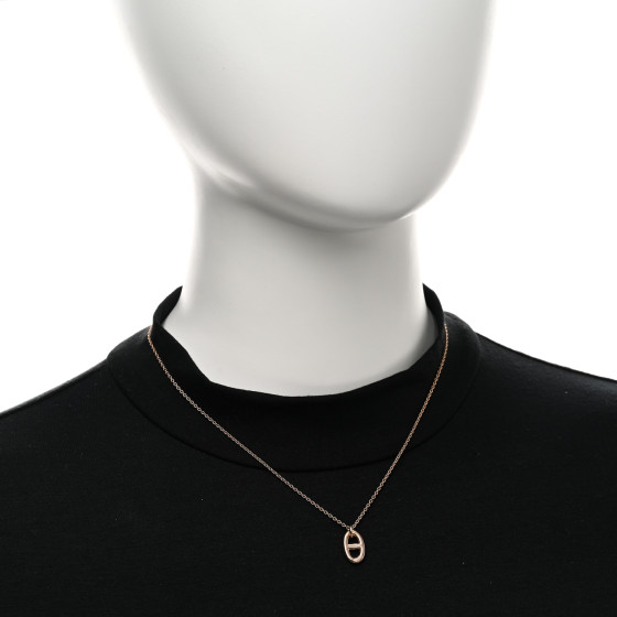 HERMES 18K Rose Gold PM Farandole Pendant Necklace 1665723