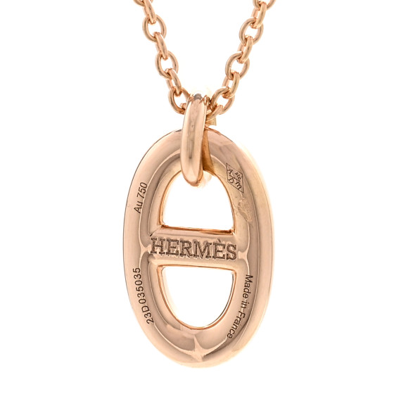 HERMES 18K Rose Gold PM Farandole Pendant Necklace 1665723