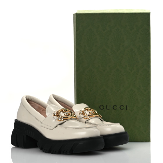 GUCCI Magnum Calfskin Nappa Crystal Womens Interlocking G