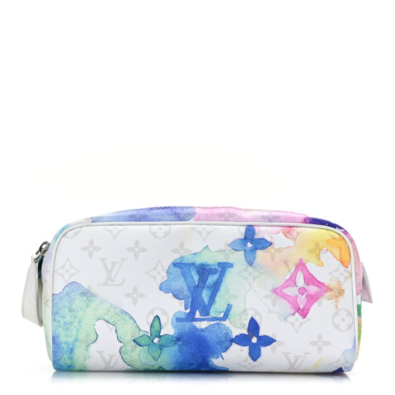在庫少【LOUIS VUITTON】DoppKit Monogram WatercolorMulticolor Louis Vuitton Dopp Kit Monogram Watercolor Multicolor in