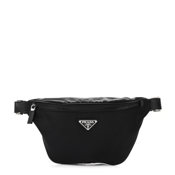 【PRADA】BELT BAG PRADA Re-Nylon Saffiano Belt Bag Black 1666502 | FASHIONPHILE