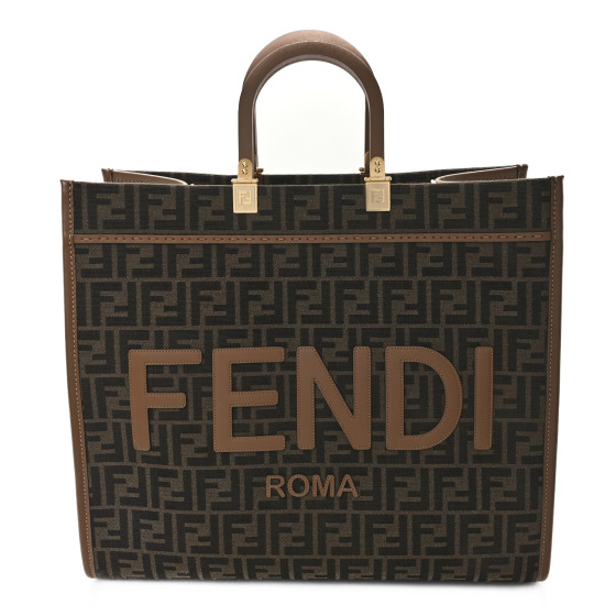 FENDI Fabric Jacquard FF 1974 Logo Large Fendi Sunshine