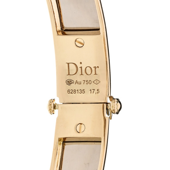 Christian Dior ゴールド バングル Dior Code Bangle Gold-Finish Metal and Latte Lacquer | DIOR