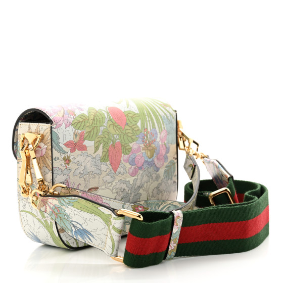 GUCCI New Shangai Calfskin Tiger Savanah Web Mini Horsebit