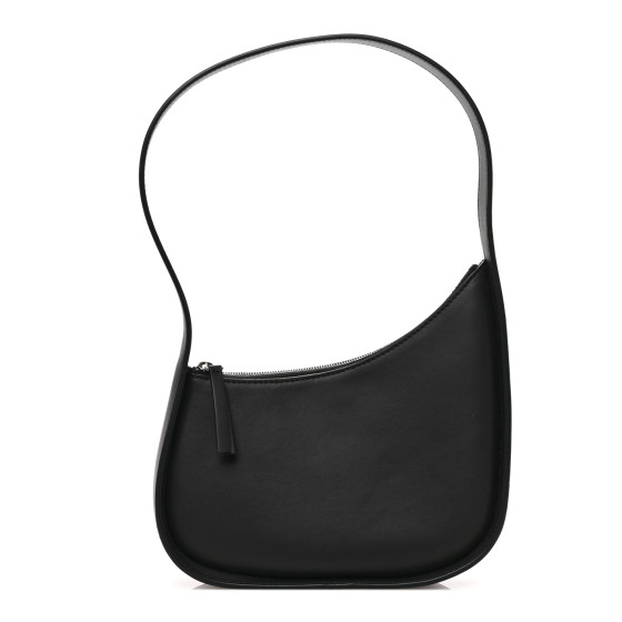 THE ROW Smooth Calfskin Half Moon Shoulder Bag Black 1678559