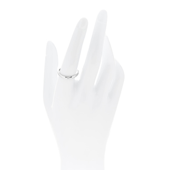 CARTIER Platinum Diamond 2.6mm 1895 Wedding Band Ring 58 8.5