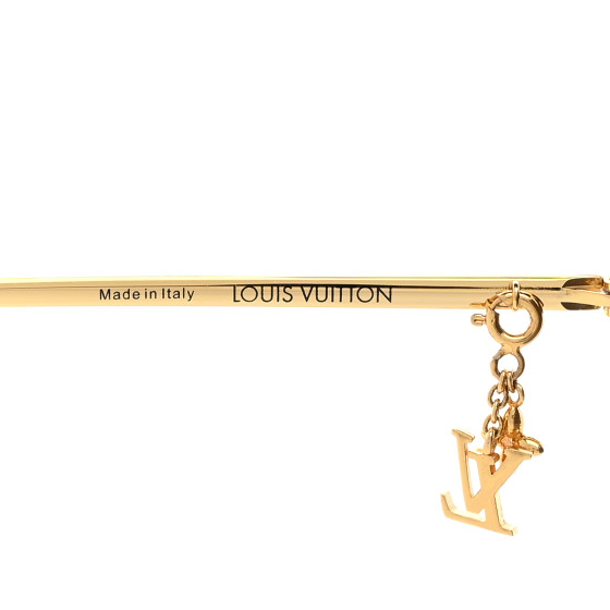 LOUIS VUITTON Metal LV Square Charm Sunglasses Z1718U Black