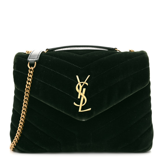 ルージュ様 SAINT LAURENT Velvet Y Quilted Monogram Small Loulou Chain