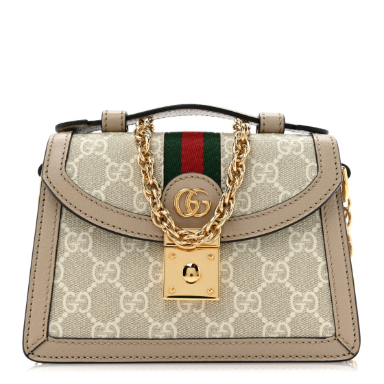 グッチ GG SUPREME ミニパドロック ショルダーバッグ GUCCI GG Supreme Monogram Textured Dollar Calfskin Web Mini