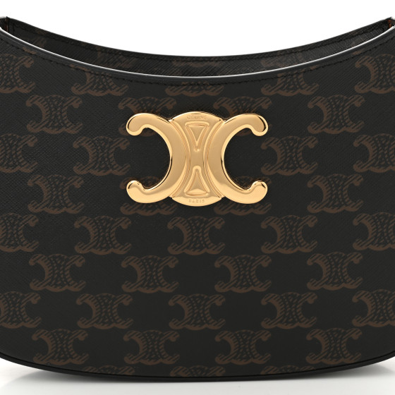 CELINE Triomphe Canvas Calfskin Medium Tilly Triomphe