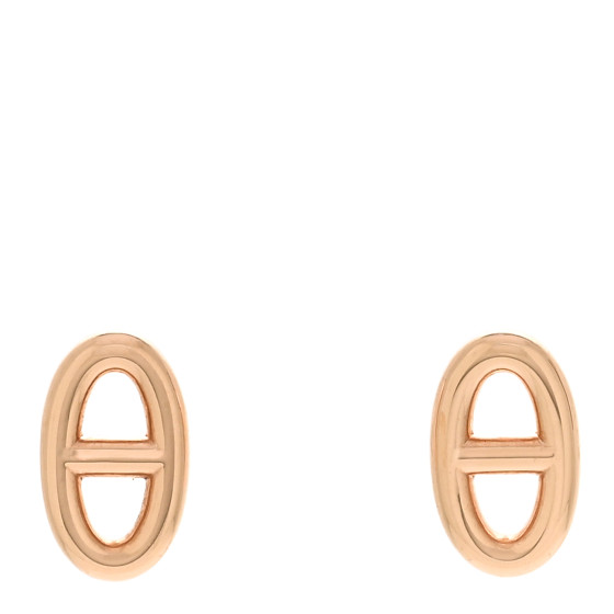 HERMES 18K Rose Gold TPM Farandole Stud Earrings 1673122