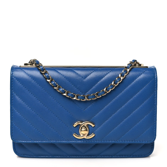ショルダーバッグ・ポシェット × ヴィンテージ(中古) Chanel Lambskin Trendy CC Small CHANEL Lambskin Chevron Quilted Trendy CC Wallet On Chain