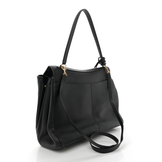 【関税&送料込】Balenciaga Smooth Black Calfskin Large Rodeo Rodeo Handbag Large in Light Espresso | Balenciaga US