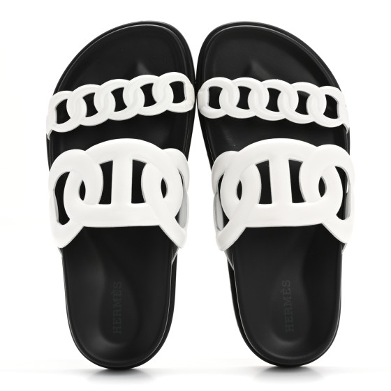 HERMES シプレ ホワイト 35.5 HERMES Nappa Womens Extra Sandals 35.5 White 1676900