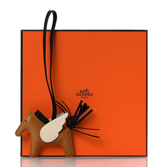 HERMES Milo Lambskin Grigri Rodeo Pegase Horse Bag Charm PM