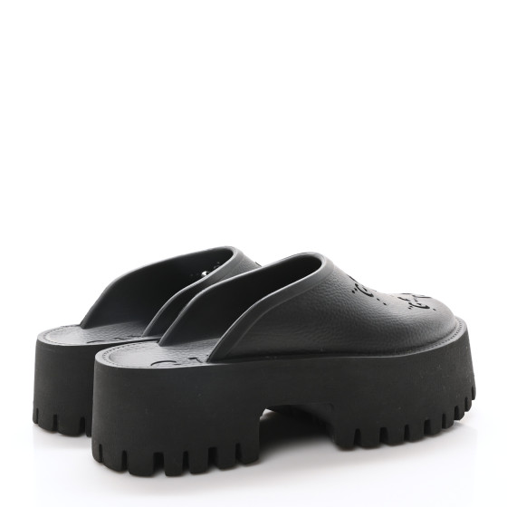 GUCCI Rubber GG Monogram Perforated Elea Platform 55mm Lug