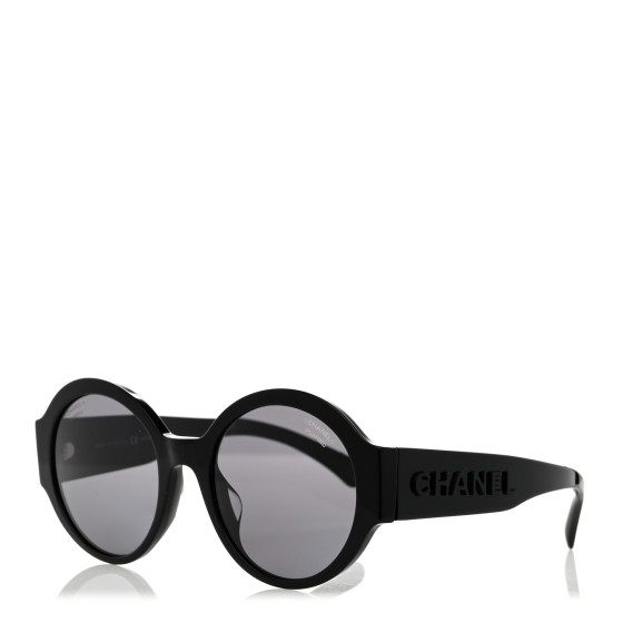 CHANEL シャネル サングラス ラウンド型 ロゴ　5410-A CHANEL Acetate Polarized Round Sunglasses 5410-A Black