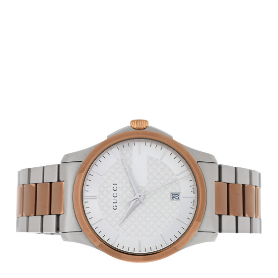 GUCCI Stainless Steel 38mm G-Timeless Two Tone Quartz Watch