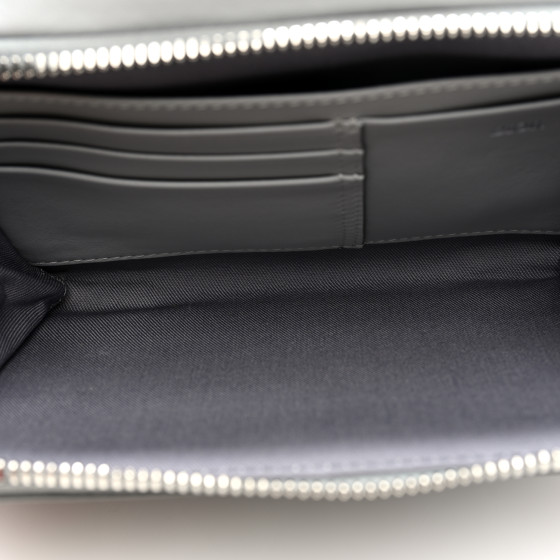 CHRISTIAN DIOR Coated Canvas CD Diamond Messenger Pouch Grey