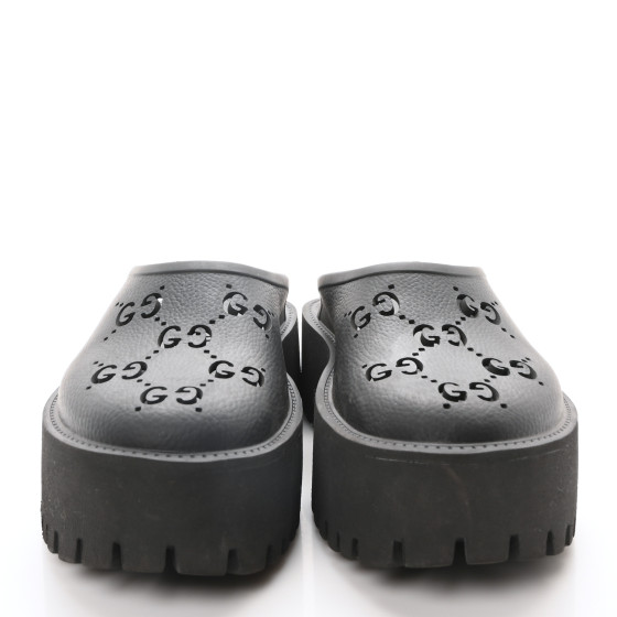 GUCCI Rubber GG Monogram Perforated Elea Platform 55mm Lug