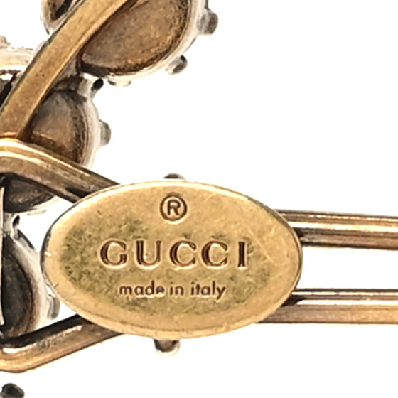 GUCCI Crystal Interlocking G Hair Clip Multicolor 1673455