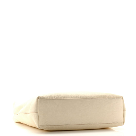 THE ROW Grained Calfskin Medium Portfolio Tote Ivory 1603659 
