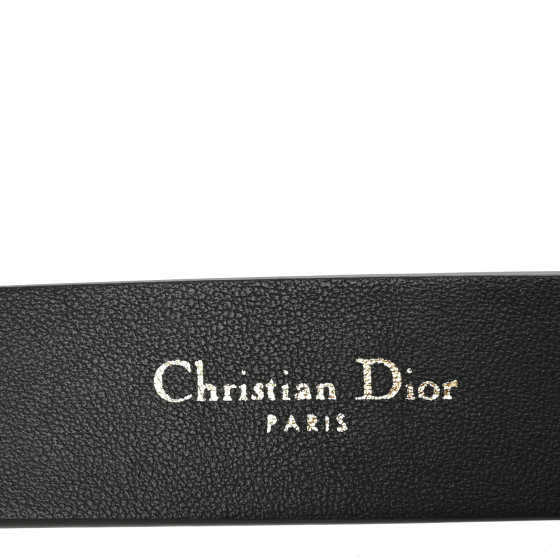 CHRISTIAN DIOR Calfskin 30 Montaigne Cut-Out CD Belt 90 36