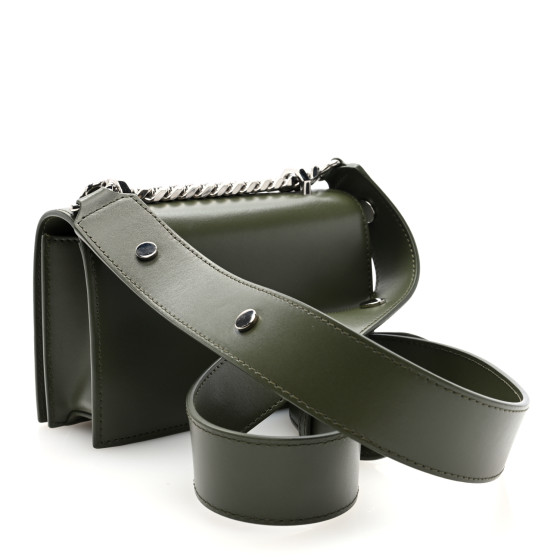 ALEXANDER MCQUEEN Calfskin Knuckle Crossbody Green 1684963