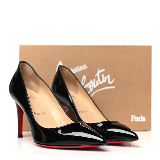極美品クリスチャンルブタン pigalle パテント ブラック35 CHRISTIAN LOUBOUTIN Patent Pigalle 85 Pumps 35 Black 1683759