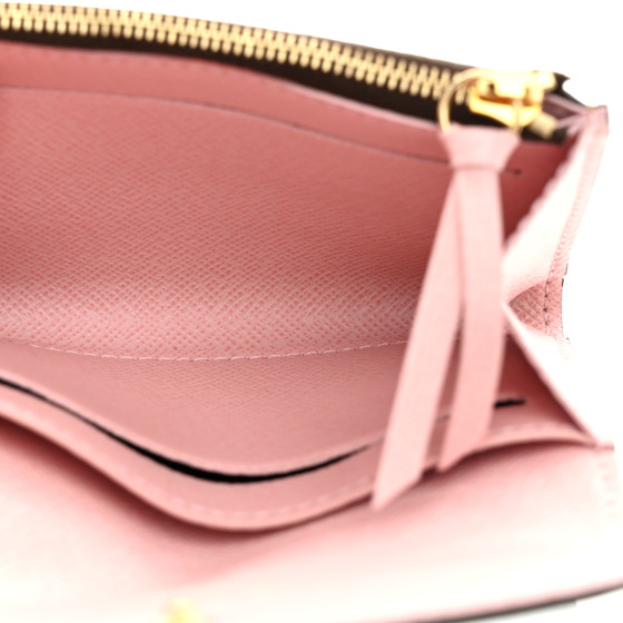 LOUIS VUITTON Damier Ebene Rosalie Coin Purse Rose Ballerine