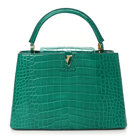 LOUIS VUITTON Alligator Capucines MM Emeraude