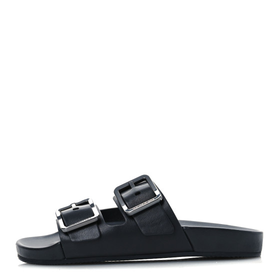 靴 BALENCIAGA Mallorca buckle slide sandals Balenciaga Mallorca Sandals Black Transparent Rubber Buckle