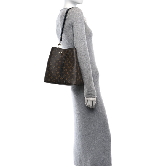 LOUIS VUITTON Monogram Neonoe MM Black 1686861 | FASHIONPHILE