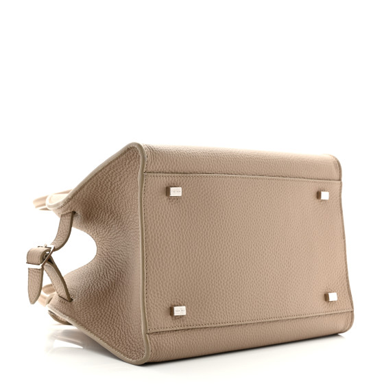 【THE ROW】Dark Taupe Large Bag THE ROW Grained Calfskin Soft Margaux 10 Bag Dark Taupe