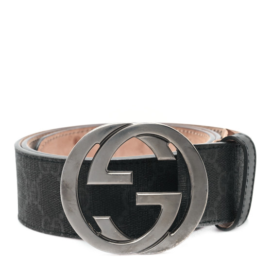 Gucci ベルト ブラック グレー 70/28 Gucci Black Smooth Leather Double G Belt Size 70/28