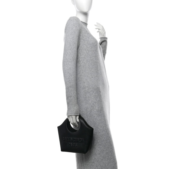 BALENCIAGA Smooth Calfskin XS Mary Kate Tote Black