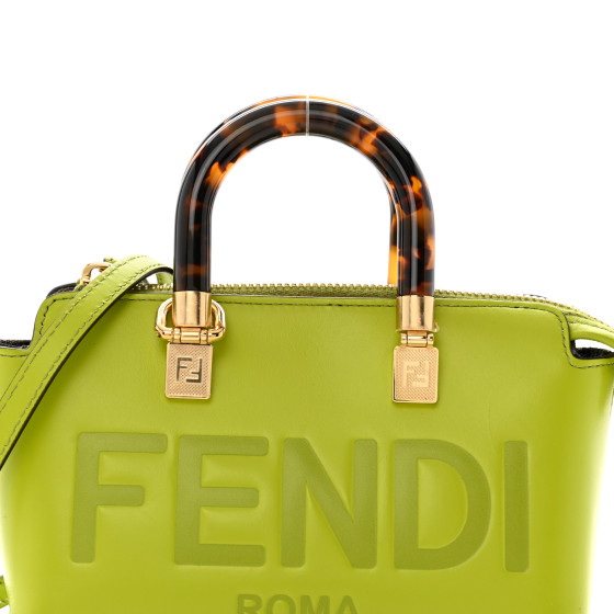 FENDI Vitello King Plexiglass Logo Embossed Mini By The Way
