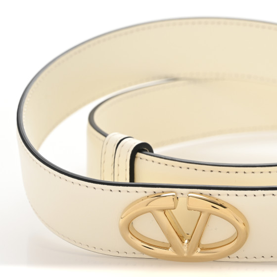 【関税&送料込】Valentino Garavani Ivory Leather Belt Valentino Garavani Ivory Leather Belt | italist